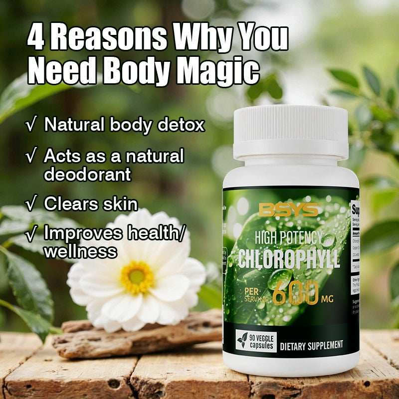 Chlorophyll Capsules Fat Metabolism Support Aid Blood Purification & Detox Boost Digestive Health & Constipation Relief Helper Immune System Enhancement Daily Detox & Wellness Supplement