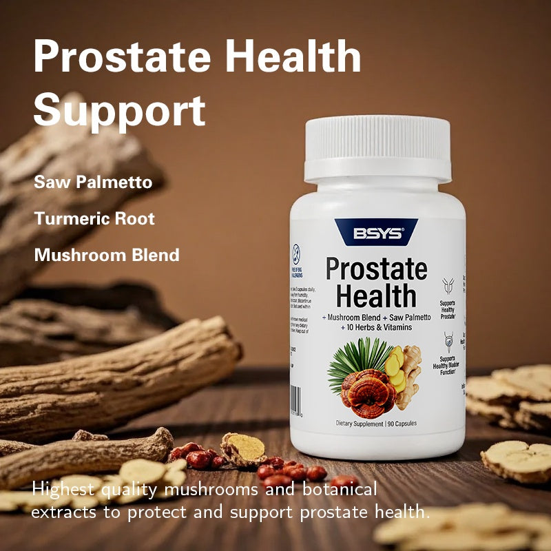 BSYS Prostate Health Capsules Urinary & Bladder Wellness Support Anti-Inflammatory Balance Antioxidant Protection Immune Health Aid Men's Prostate Care Formula