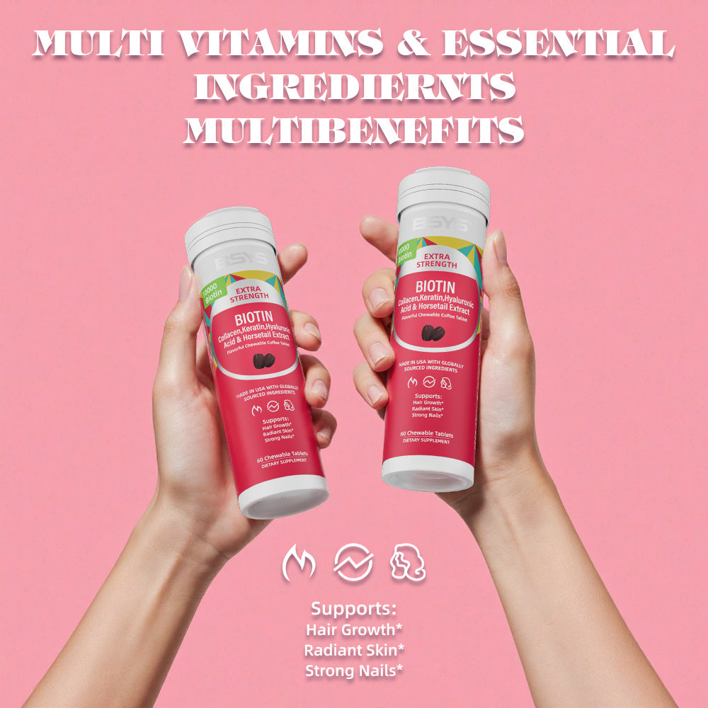 Coffee-flavored Biotin Chews Hair That Grows Nails That Shine These Tasty Supplements Taste Like Your Favorite Brew No Chalky Mess Just Glow From The Inside Out HairGoals CoffeeLo