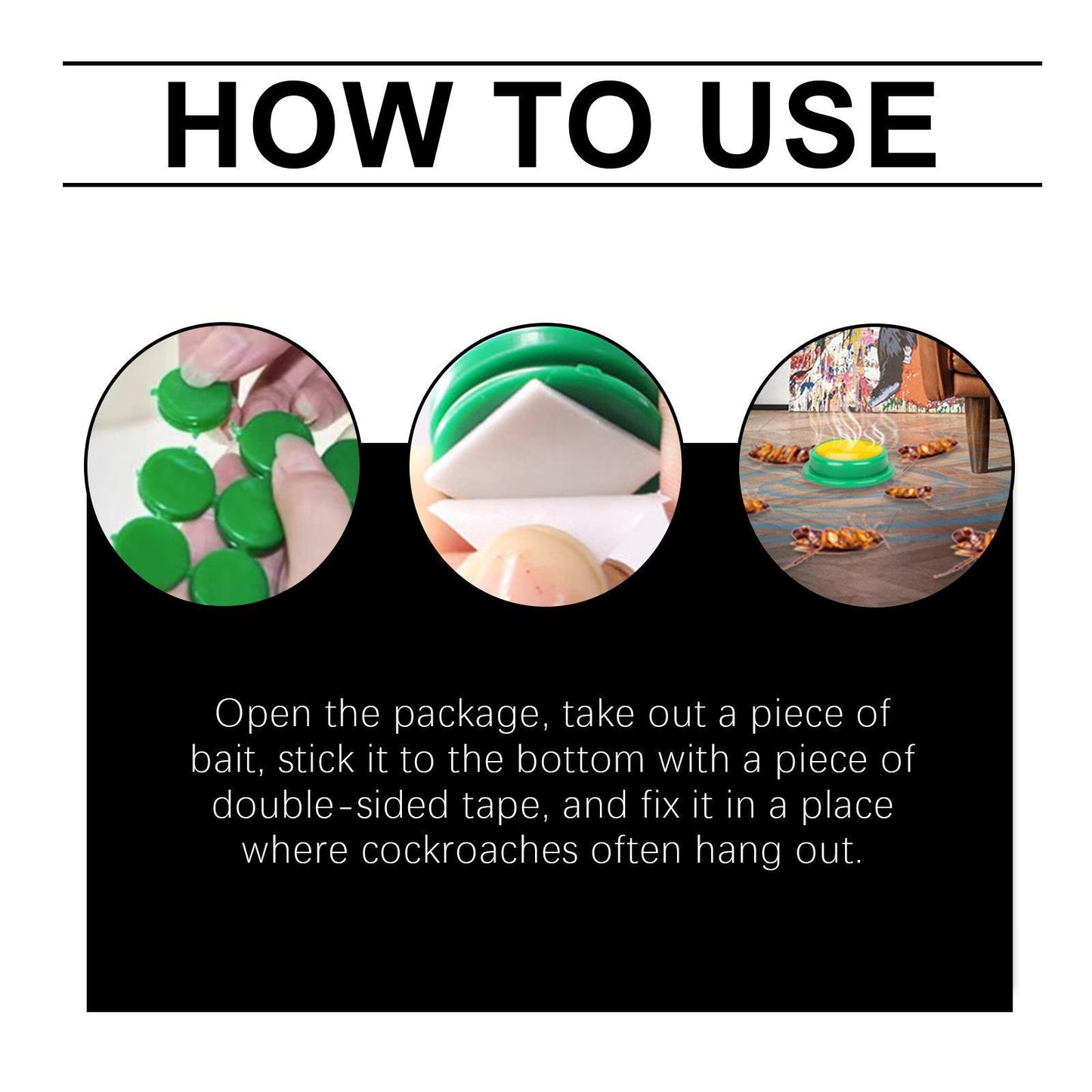 Quick Catch Cockroach Bait Station Household Ships from the USA