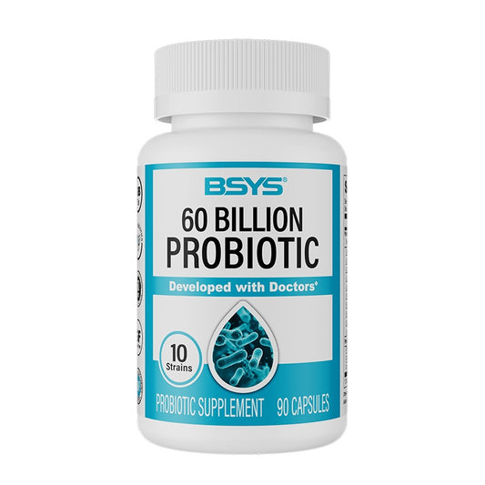 60 Billion CFU Probiotic Capsules Acid-Resistant Stomach-Resistant Formula Intestinal Delivery Technology Digestive & Immune Health Support Daily Gut Wellness Supplement