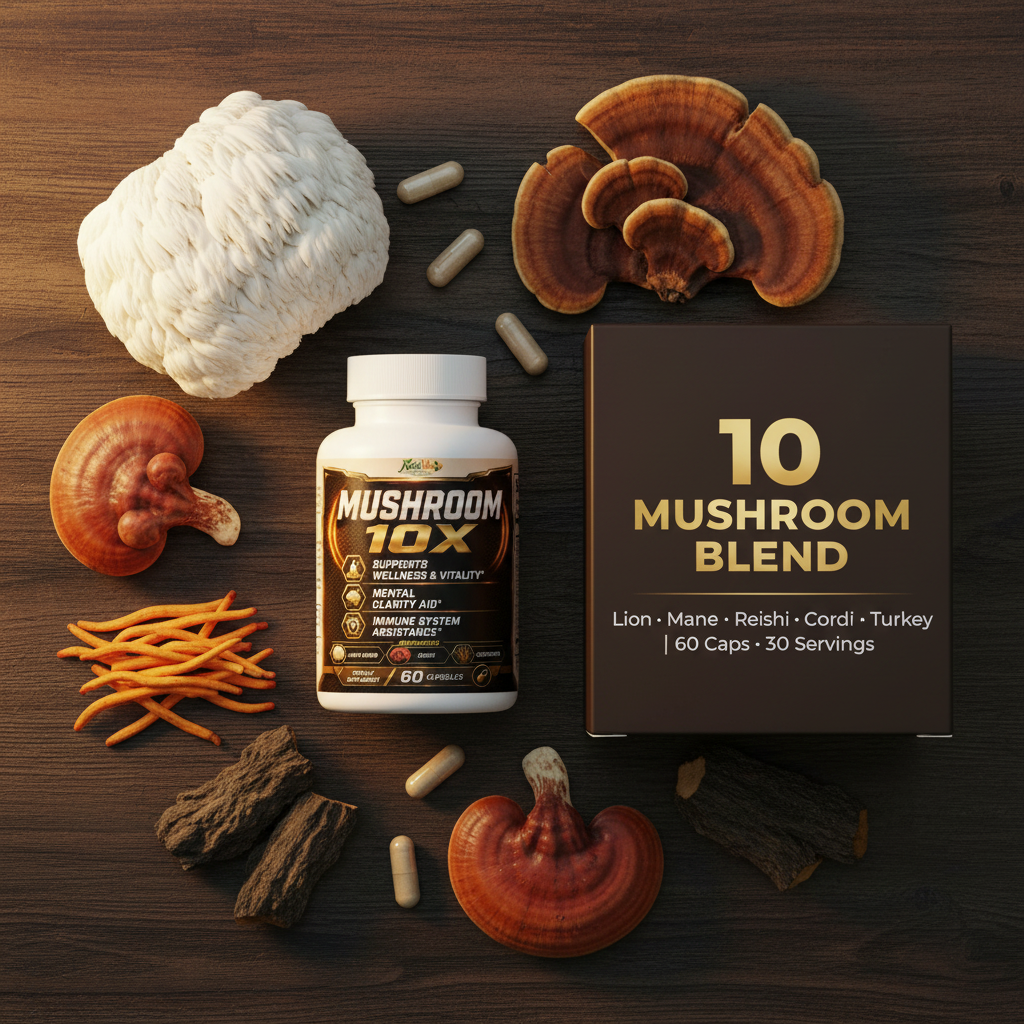 Flat lay Mushroom 10X