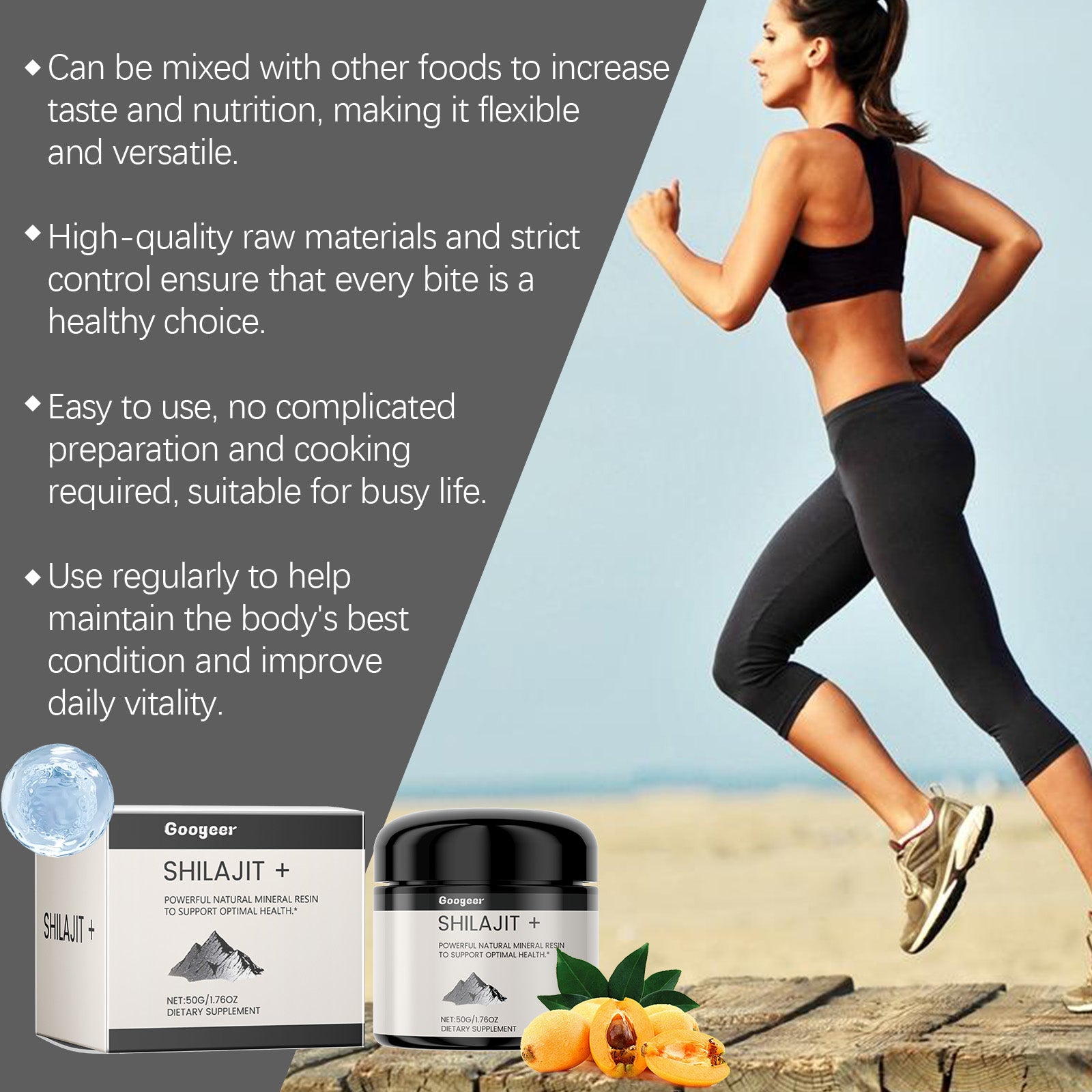 Pure Shilajit Resin – Powerful Natural Mineral Supplement for Optimal Health | 50g / 1.76oz