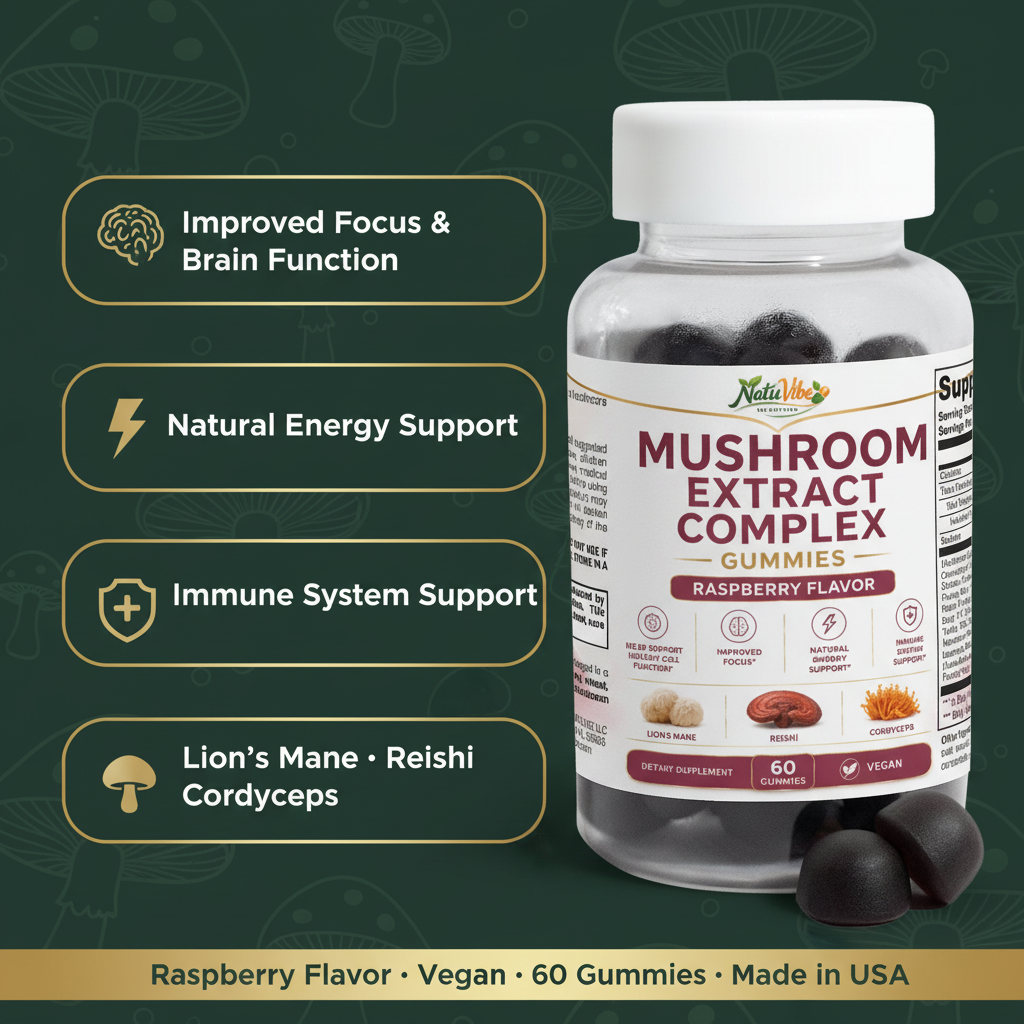 Infografía Mushroom Gummies