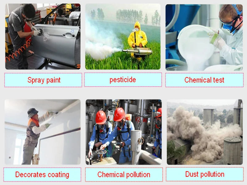 NATUVIBE half face gas mask used for spray paint, pesticide, chemical test, decorating coating, chemical pollution, and dust pollution protection